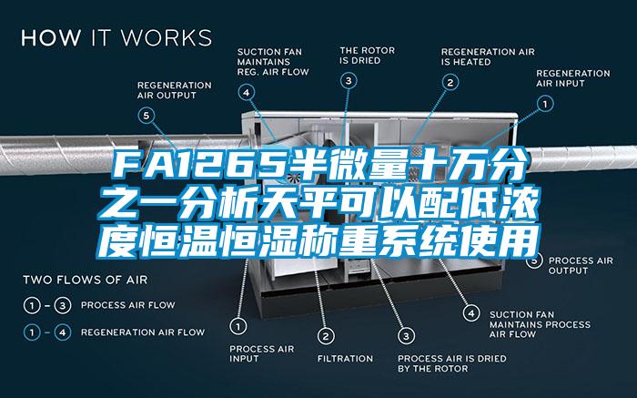 FA1265半微量十萬(wàn)分之一分析天平可以配低濃度恒溫恒濕稱重系統(tǒng)使用