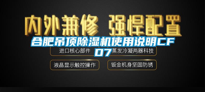 合肥吊頂除濕機(jī)使用說明CFD7