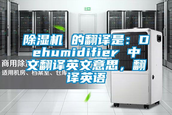 除濕機(jī) 的翻譯是：Dehumidifier 中文翻譯英文意思，翻譯英語