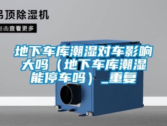 企業(yè)新聞地下車庫潮濕對車影響大嗎（地下車庫潮濕能停車嗎）_重復(fù)