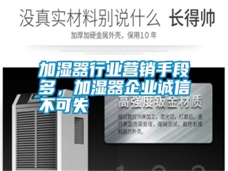 企業(yè)新聞加濕器行業(yè)營銷手段多，加濕器企業(yè)誠信不可失